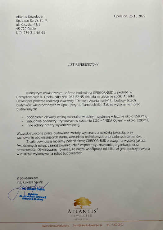 Atlantis Deweloper - Dębowe Apartamenty